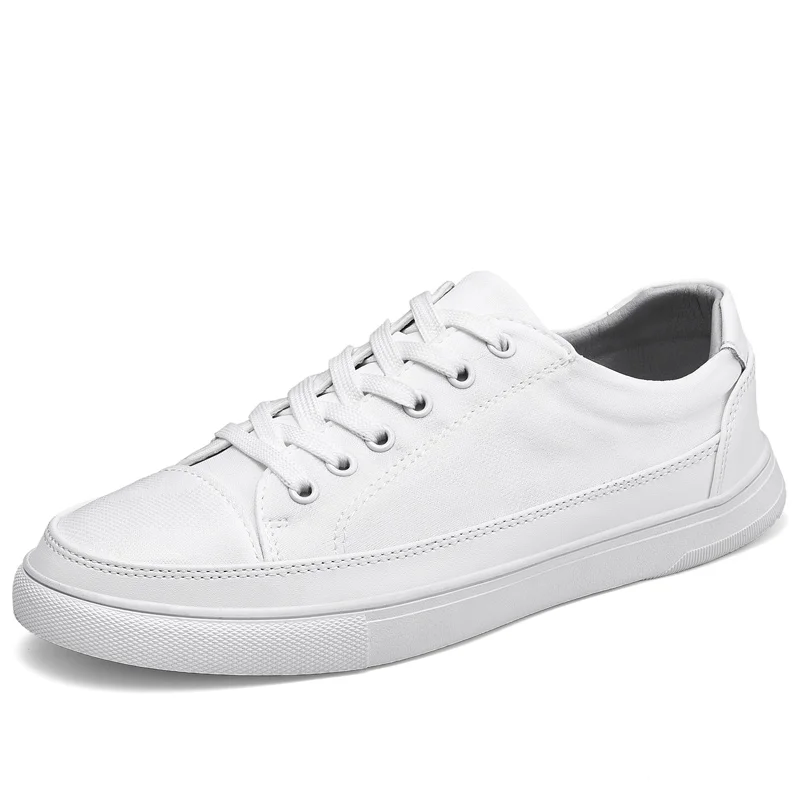 Genuine Leather Shoes Men Sneakers White Man Casual Cow Male Footwear Outdoor Fashion Flats | Обувь