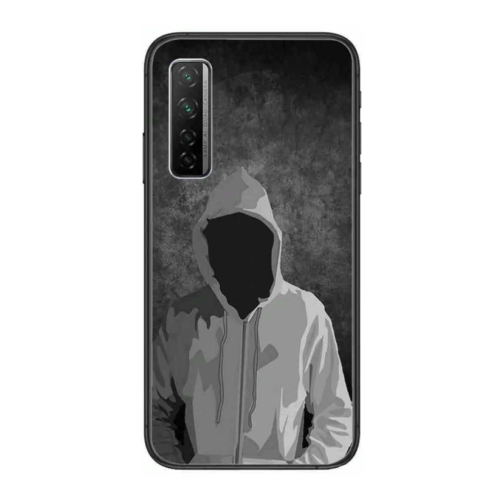 

Mysterious people Phone Case For Huawei Nova 2 3 4 5 6 7 8 SE i E Pro Lite Black Etui Coque Painting Hoesjes comic fashion