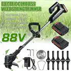 Электрический триммер для травы, 1000 Вт, мощные триммеры, кусторез, газонокосилка, беспроводная режущая машина, садовые инструменты с 2 батареями