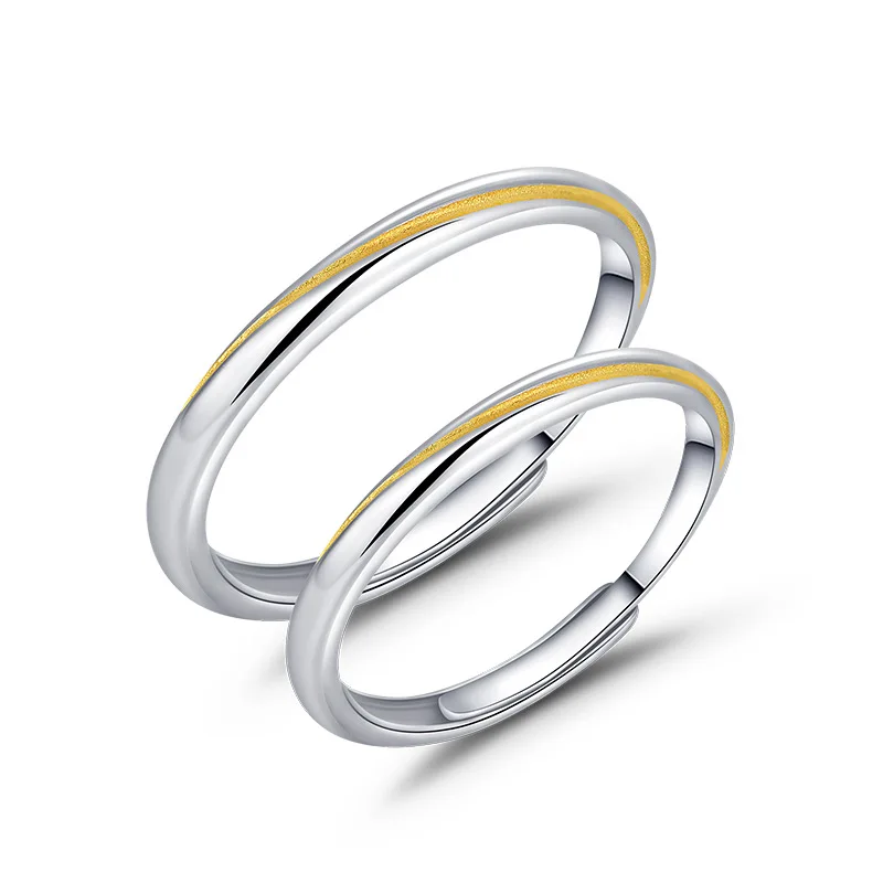 

TR2096 925 Silver Couple Ring for Men and Women