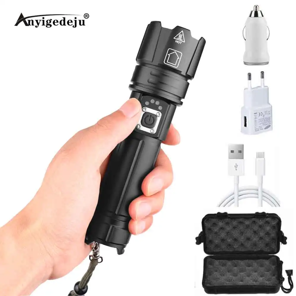 XHP70 Power Bank ful P70 светодиодный светильник фонарь перезаряжаемый AAA & 18650 26650 батарея