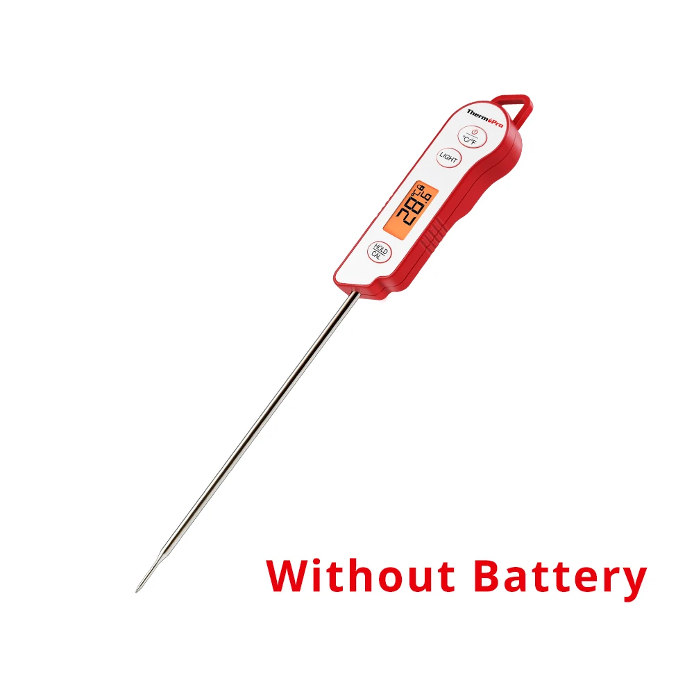 No Battery Термопро TP15 водоцифровой Кухонный Термометр для приготовления мяса, шашлыков, воды, духовки, термометр, зонд с подсветкой экрана - Цвет: No Battery