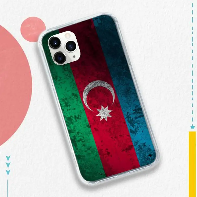 

Bendera Azerbaijan moon painting Phone Case for iPhone 11 12 pro XS MAX 8 7 6 6S Plus X 5S SE 2020 XR