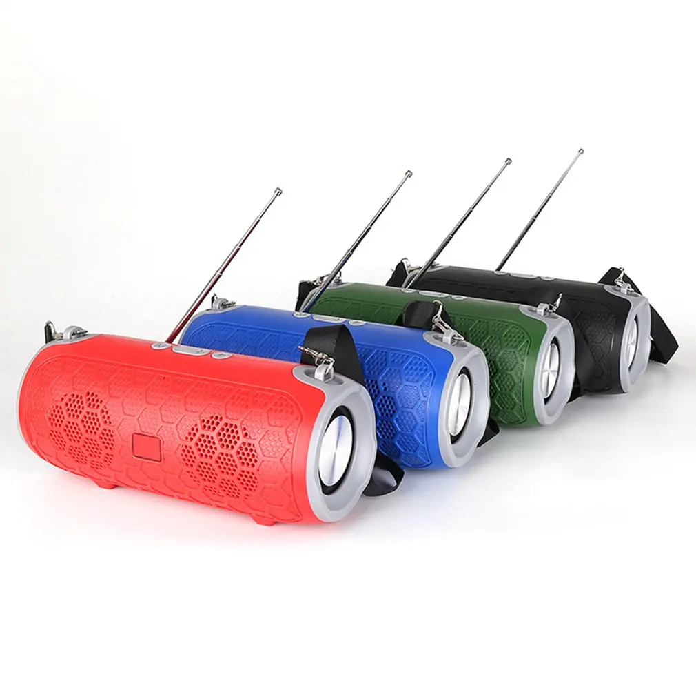 

SLC-123 FM Bluetooth-compatible Speaker Portable Strap Card Small Drum Wireless Speaker With USB Mini Outdoor Portable Audio