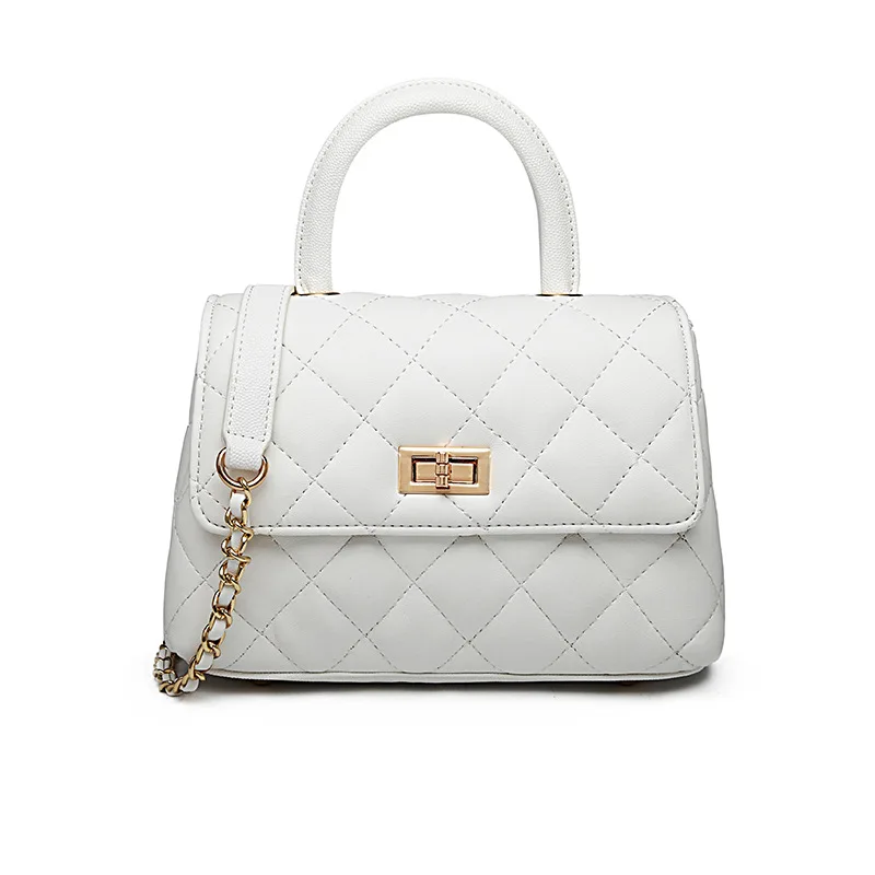 

White Mini Bag Women's Bags 2021 Hit Rhombus Luxury Handbag Pink Female Leather Bags With Short Handles Fa Handbags Luggage