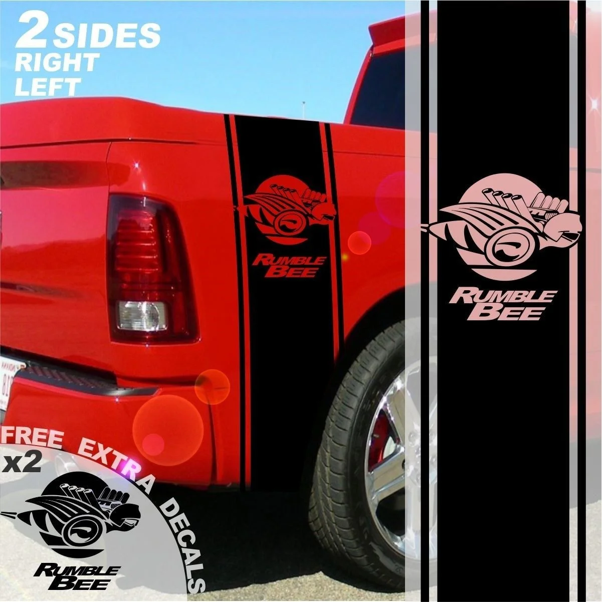 Для грузовика 1500 2500 3500 с боковыми полосками Rumble Bee DS006D|Наклейки на автомобиль| |