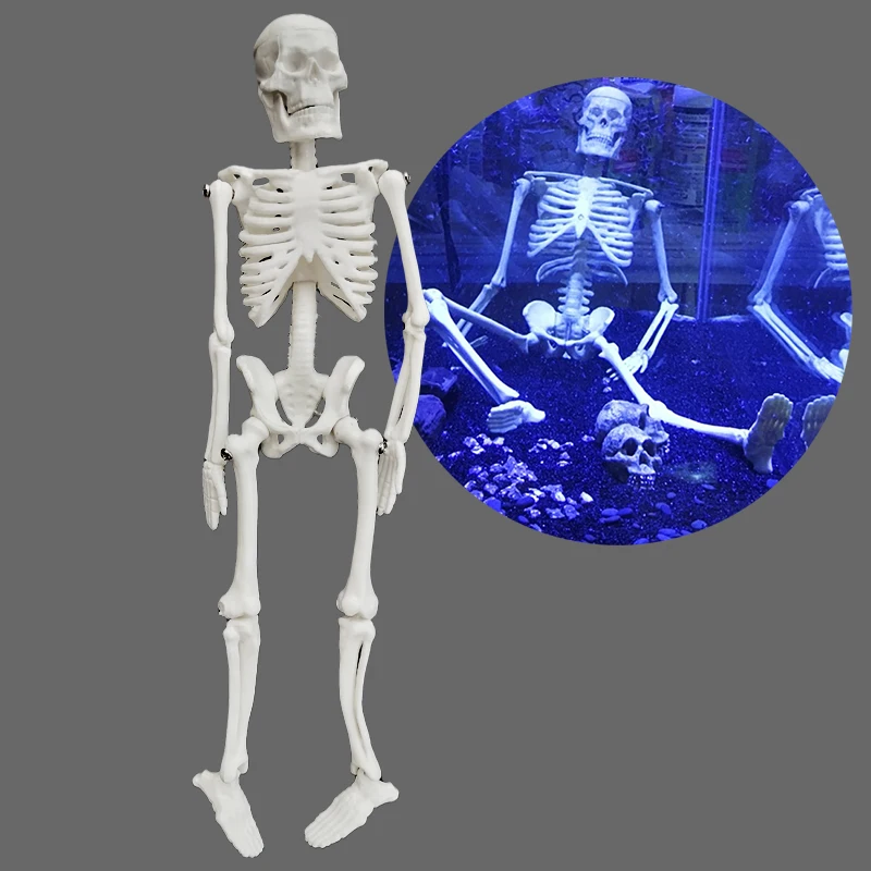 

Resin Fish Tank Skull Skeleton Ornament Reptile Tanks Aquarium Decoration Bone Length 7.87inch