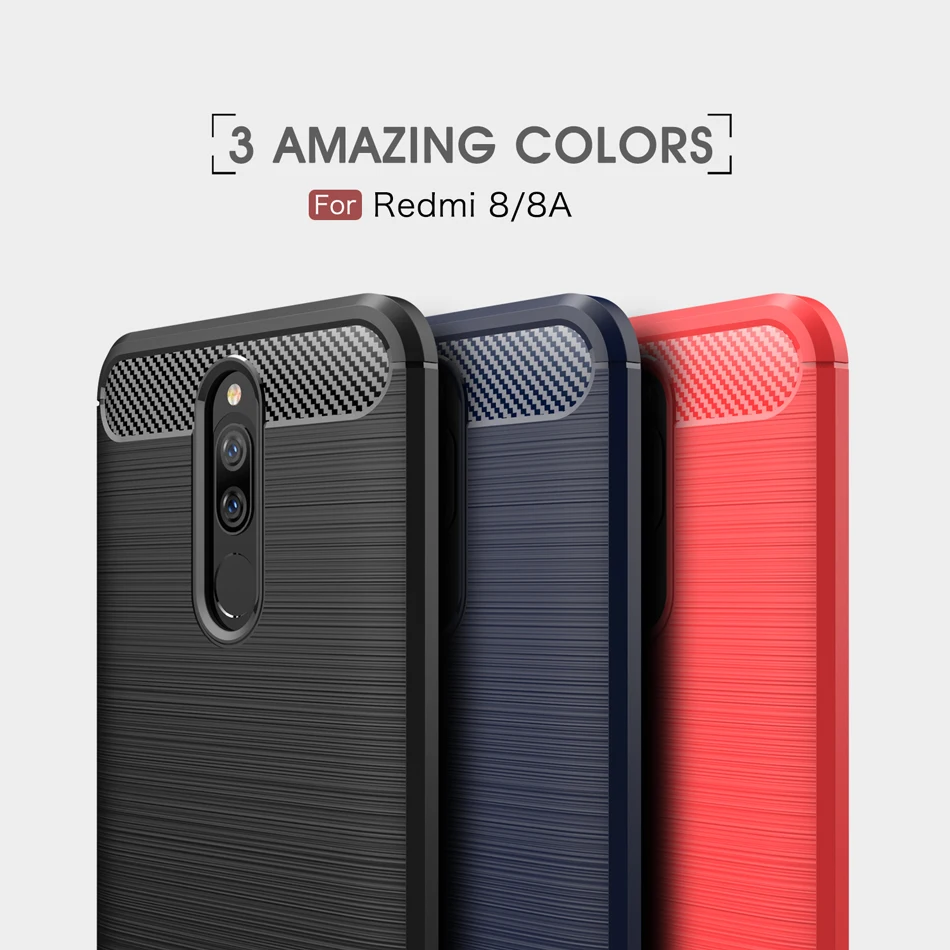 Чехол из углеродного волокна для Redmi 8A чехол Xiaomi материал рисования телефона 8 360