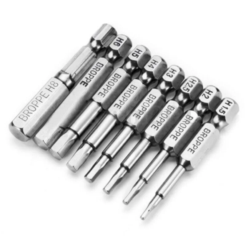 8X H1.5-H8mm Screwdriver Bit Set Hex Security Magnetic Head 50MM Extra Long UK | Инструменты