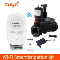 tuya wifi smart agricultural garden irrigation controller app automatic watering timer support multi valves controll works alexa