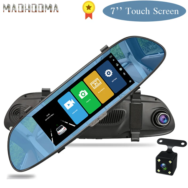 Автомобильный видеорегистратор MaoHooMa зеркальный FHD 1080P автомобильная камера с