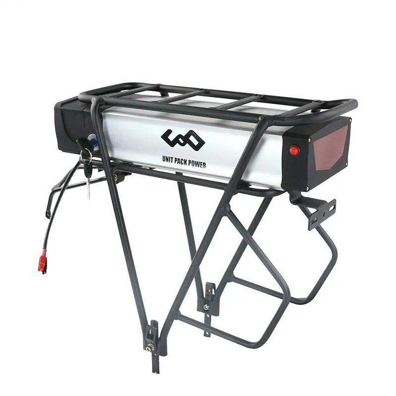 Battery With Rack UPP мощный 48V 30Ah 31,5 ah Sanyo батарея для электровелосипеда 18650 литий-ионные батареи для 48 Вольт 1800 Вт Электрический мотоцикл - Цвет: Battery With Rack