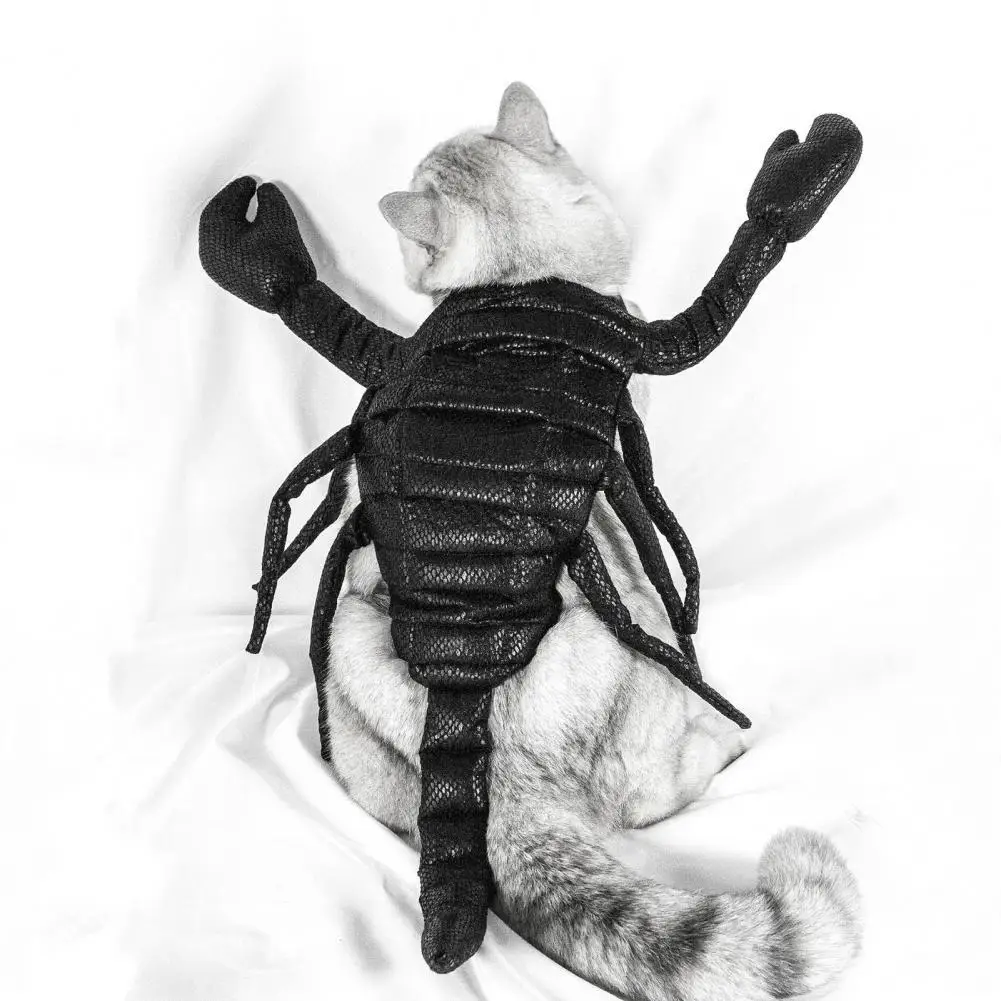 

Chic Creative Pet Scorpion Shape Halloween Clothes Black Pet Clothes Solid Color for Taking Photos