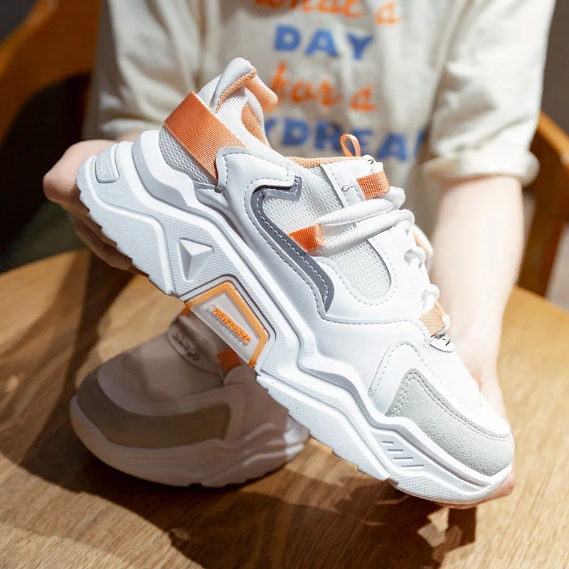 

2021 New Autumn Sneakers Women Vulcanized Shoes 2021 Fashion Breathable Thick Sole Designer Platform Sneakers Women Basket Femme