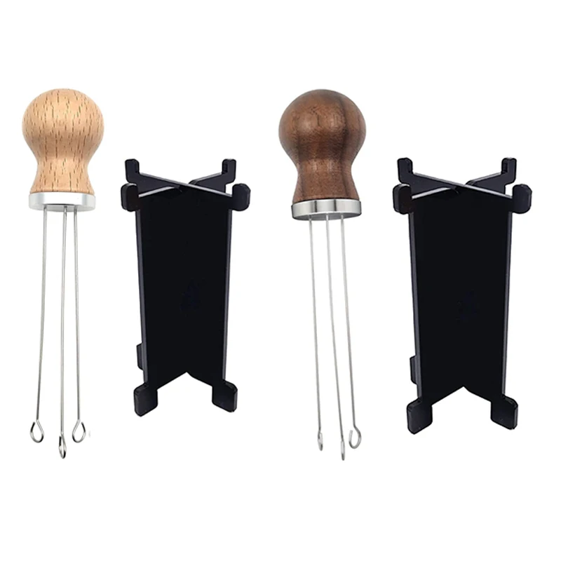 

Мешалка Для Кофе эспрессо с держателем, мешалка для кофе из нержавеющей стали, распределитель игл, ручные мешалки типа иглы