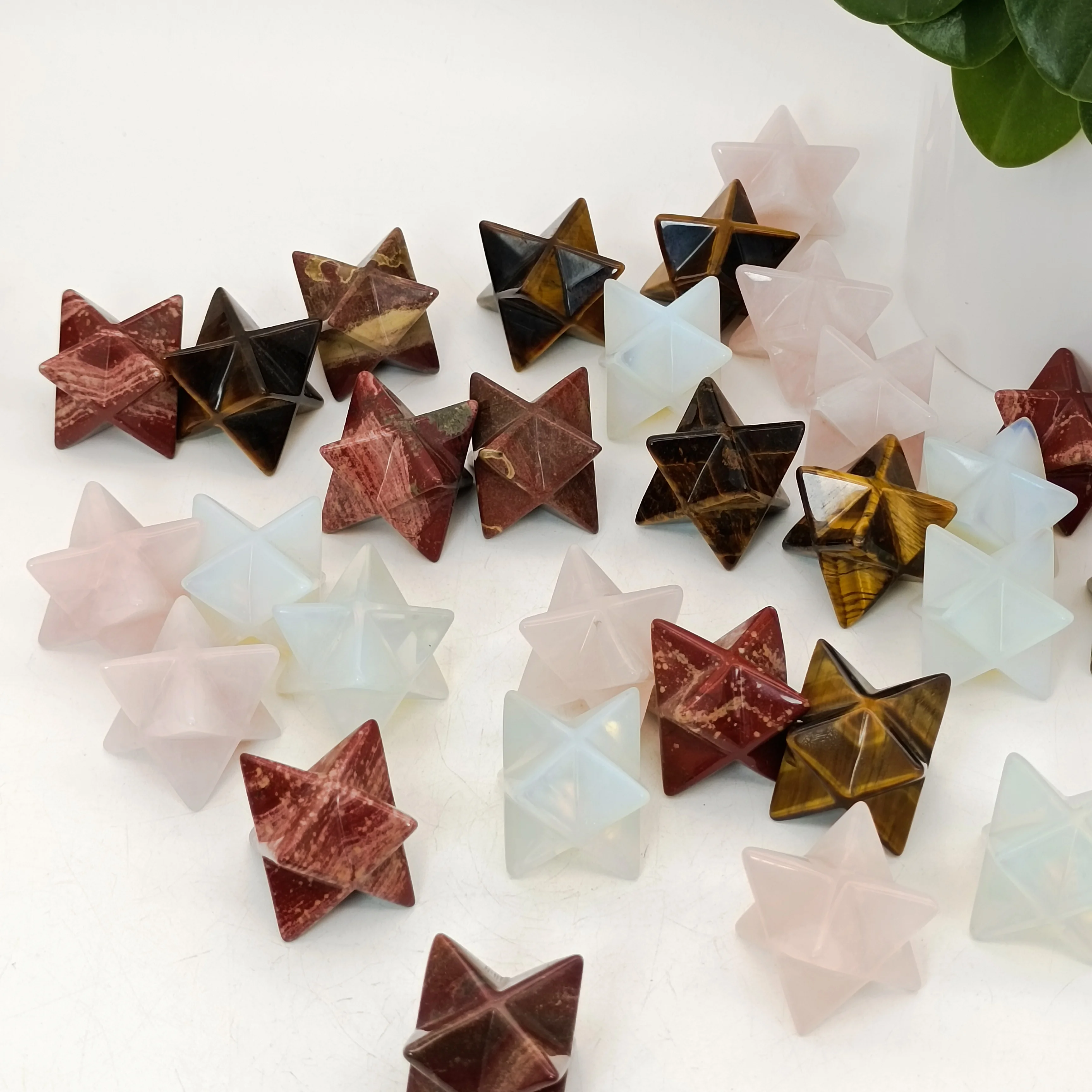 

1 шт., резная Меркаба звезда, кварцевые кристаллы, изысканные украшения, восстанавливающие энергию, украшение для дома