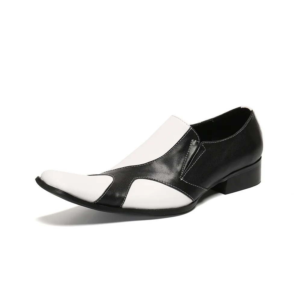 

2021 New Autumn Fashion Men Office Shoes Patent Leather Men Dress Shoes White Black Male Soft Leather Wedding Party Oxford Shoes