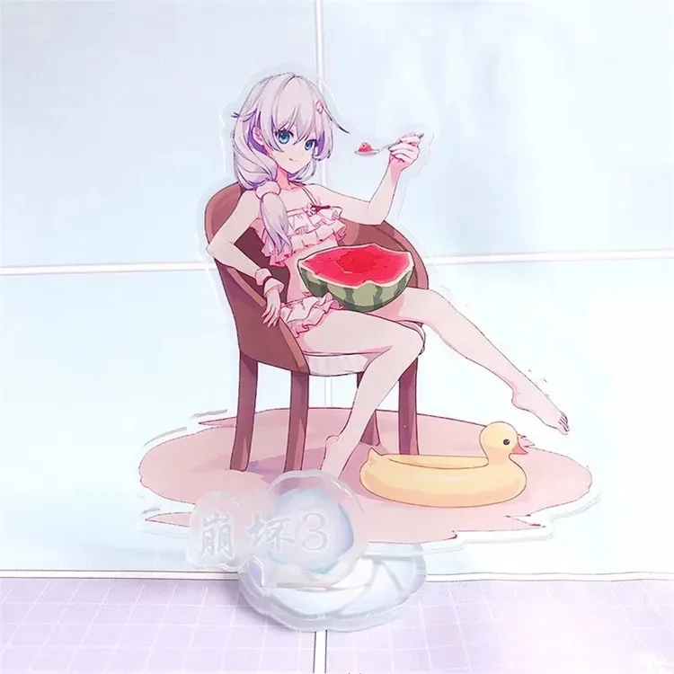 

15CM Anime Honkai Impact 3 Kiana Kaslana Raiden Mei Yae Sakura figure series Standing Plates ornament model toys kids gifts