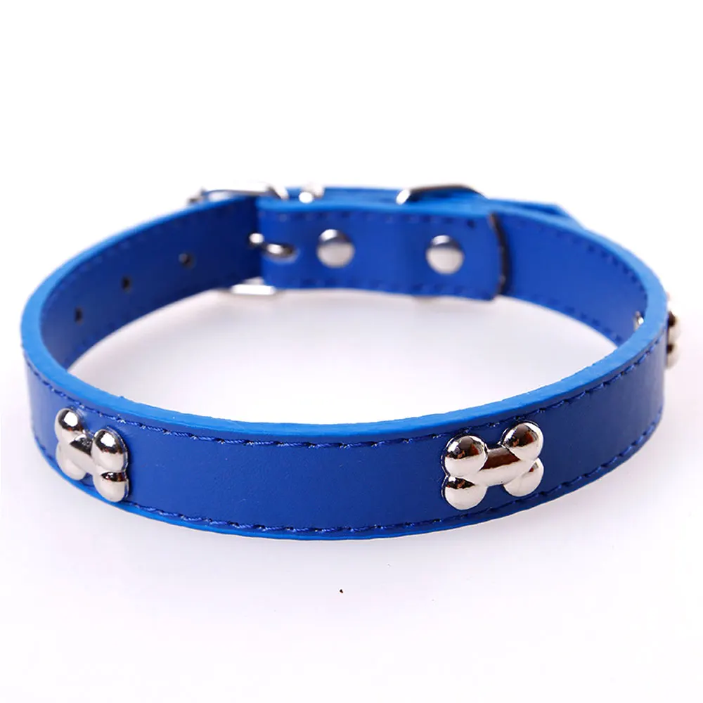 1 шт. товары для собак искусственная кожа кости ошейник питомцев аксессуары