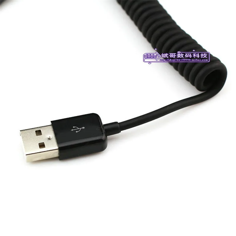 

With elastic retractable USB to micro USB mobile phone tablet data cable spring wire retractable cable