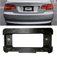 car license plate frame holder black pp plastic number plate universal car accessories double orifice installed