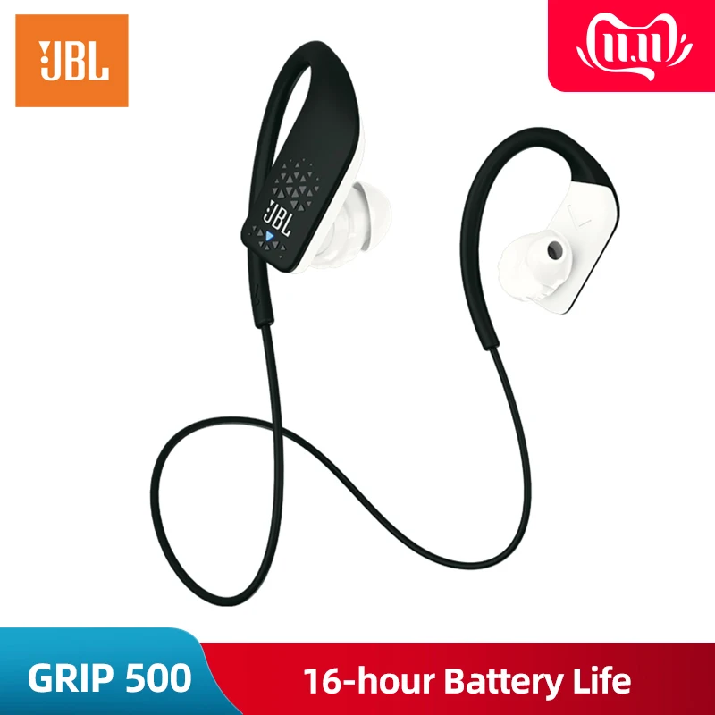 Оригинальные беспроводные наушники JBL GRIP 500, беспроводные наушники с поддержкой Bluetooth, спортивные наушники с микрофоном, музыка fone de ouvido, защита от пота