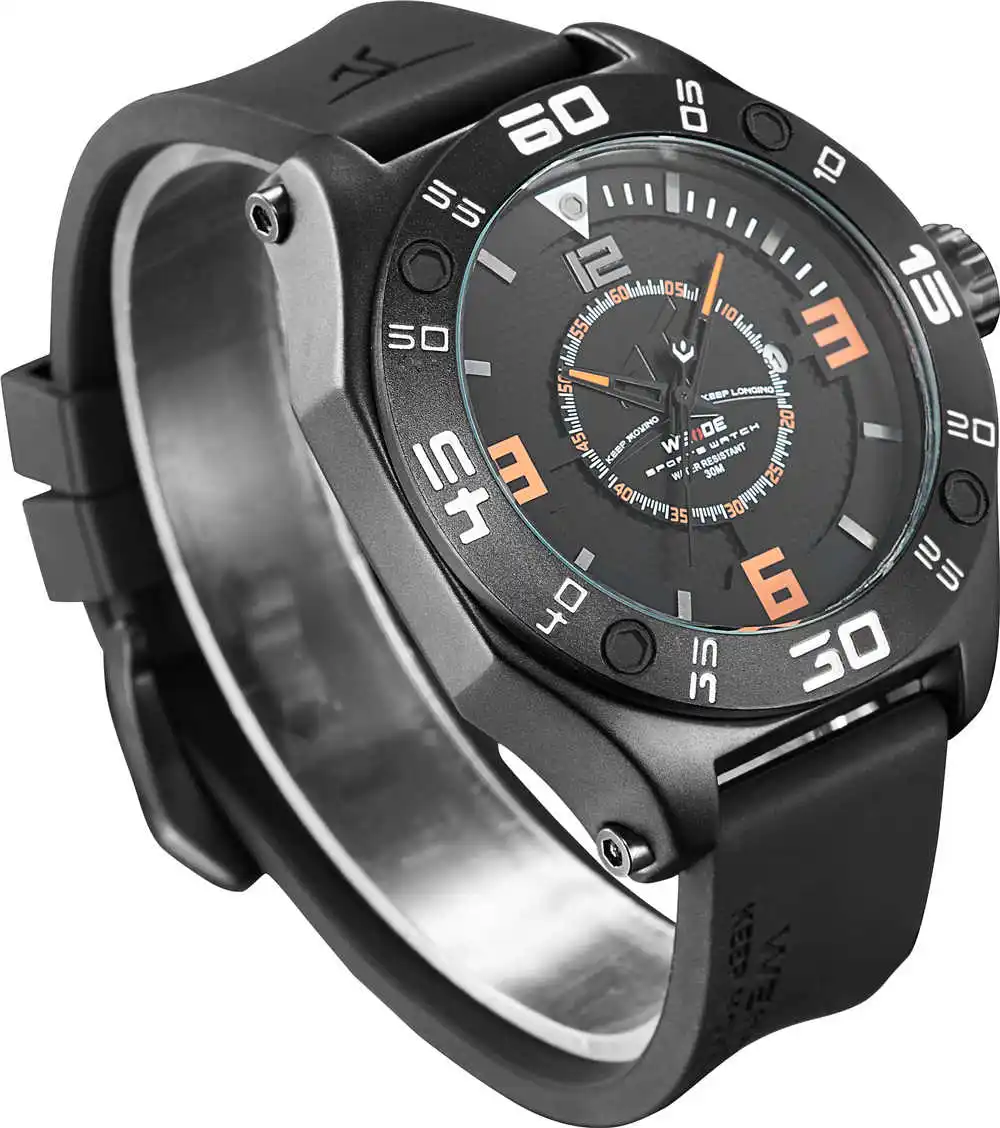 Лучшая цена мужские Модные Аналоговые часы с календарем черный силиконовый