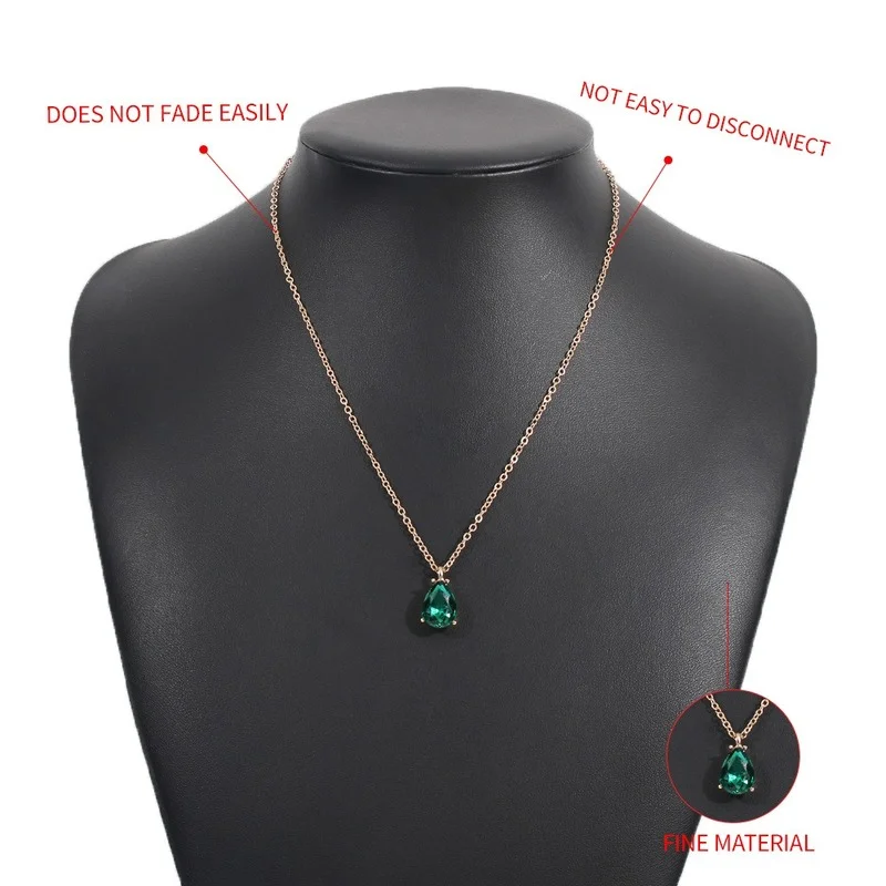 

New Simple Water Drop Rhinestone Choker Necklace Fashion Clavicle Chain Temperament Trendy Necklaces for Women Jewelry Wholesale