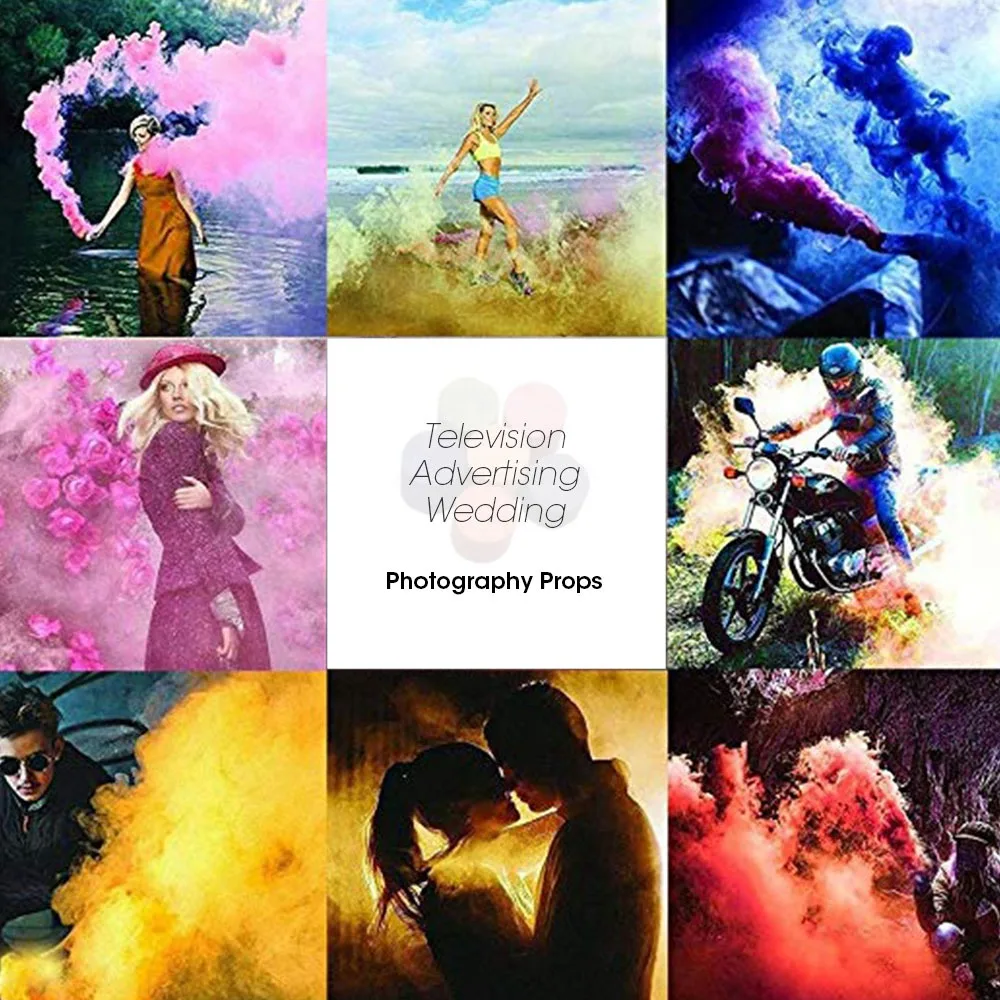 Разноцветные вечерние дымчатые таблетки 12 шт. цветные с эффектом сгорания