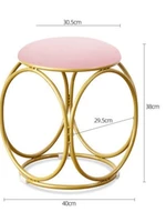 dressing stool small round stool light luxury iron fashion nordic creative shoe changing stool short dining stoolcd
