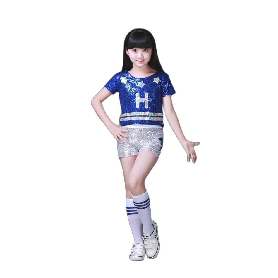 Костюм для чарлидинга Школьный костюм девочки в современном стиле джаз танцев