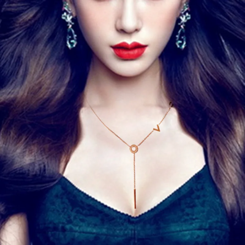 Классическое ожерелье из нержавеющей стали для женщин дизайнерское ювелирное