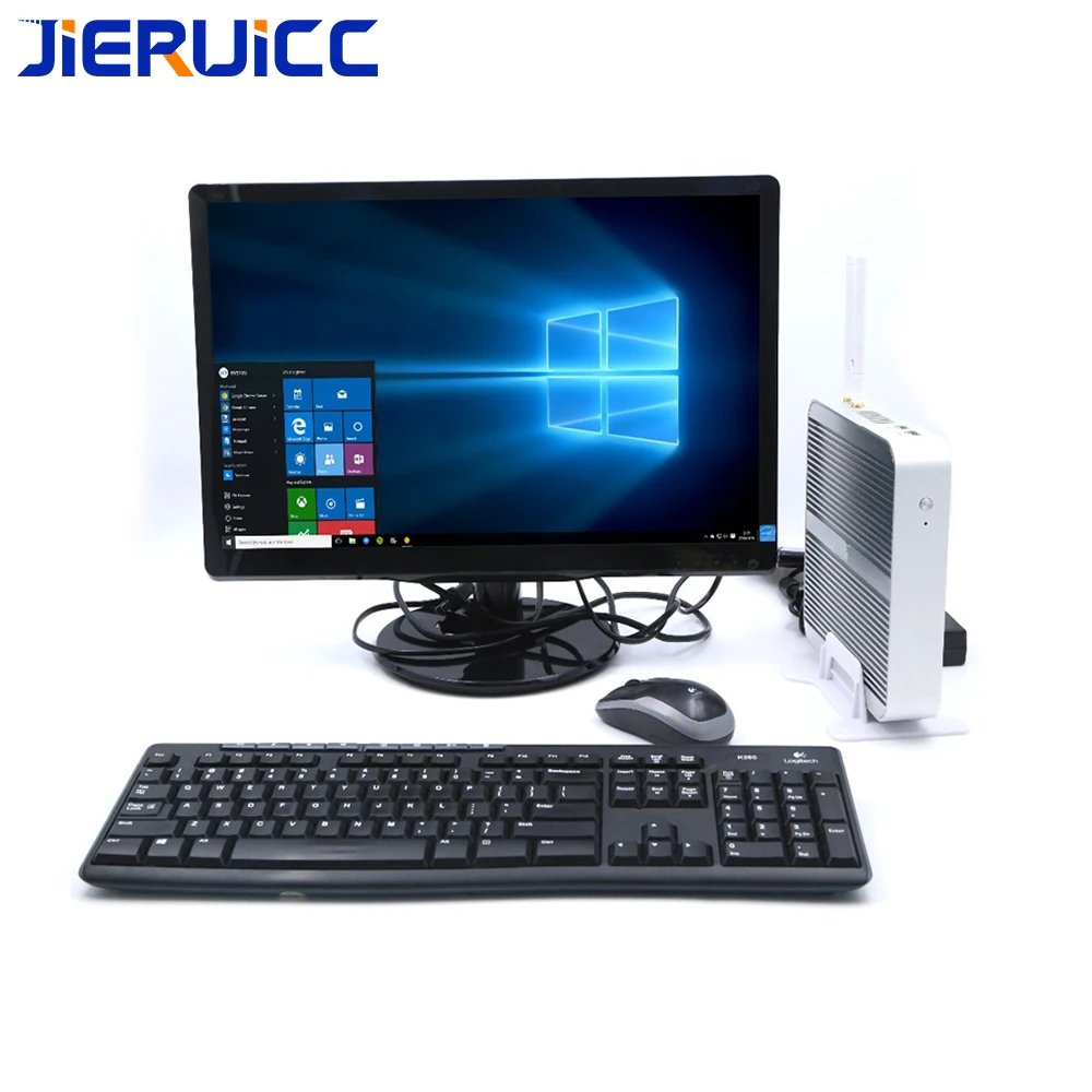 Мини пк с windows 10 64 битный двухъядерный безвентиляторный мини 4 * usb3.0 hdmi + vga двойным