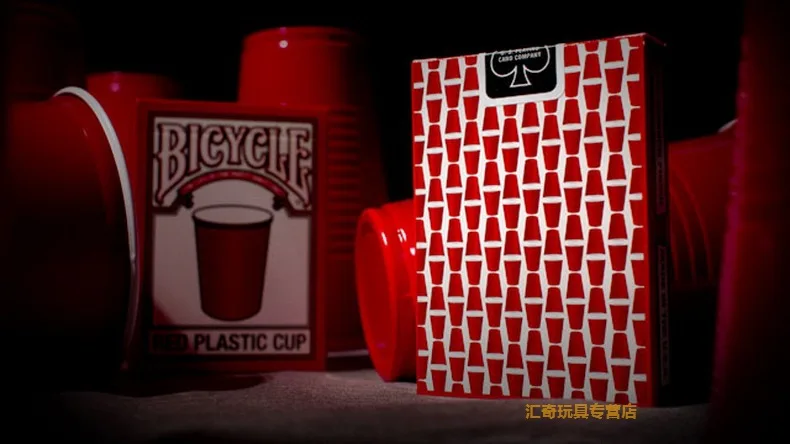 Bicycle Red Plastic Cup Playing Cards Collectible Poker Magic Card Games Tricks Props for Magician | Спорт и развлечения