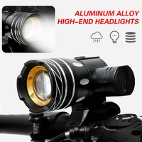 bicycle usb rechargeable headlights t6 high brightness ipx6 waterproof warning light for bikes aluminum alloy upgrade mount bike