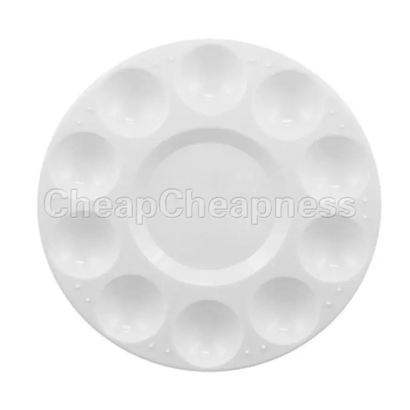 Новые белые пластиковые 10-Well круглые палитры краски Палитра-дисплей для ногтей