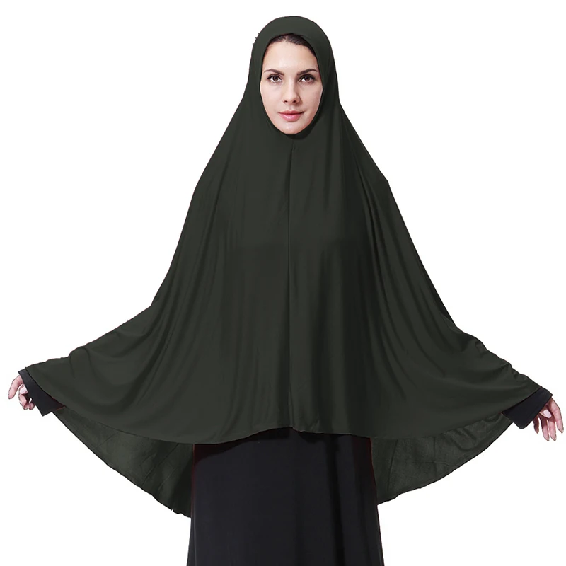 Hijab для женщин мусульманский модный длинный головной убор тюрбан зеленый Hijeb