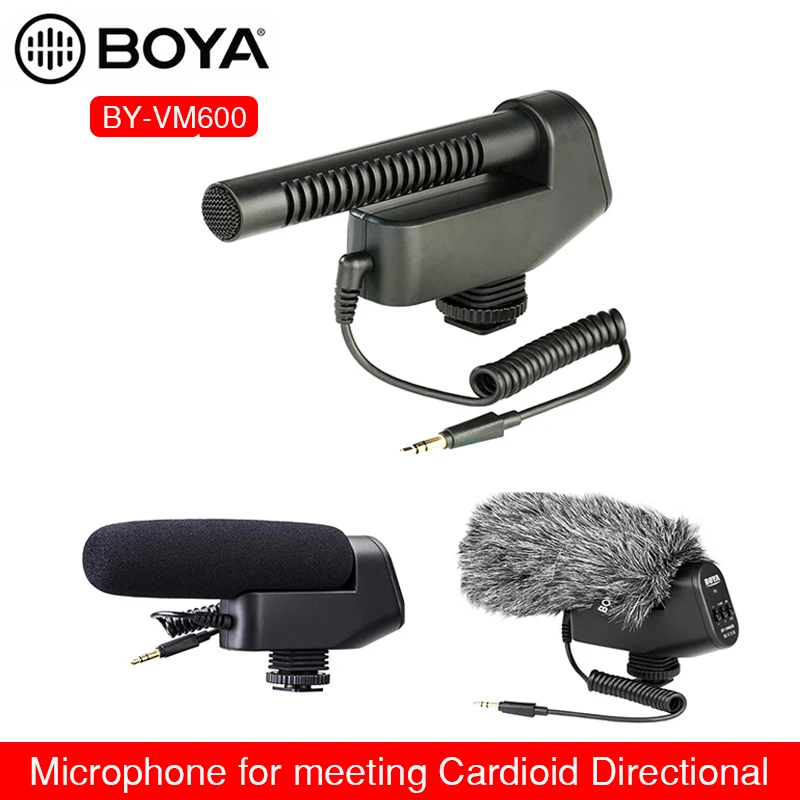 

BOYABY-VM600 Wireless Microphone Cardioid Directional Condenser Microphone Mic for Canon Sony Nikon Pentax DLSR Camera Video Mic
