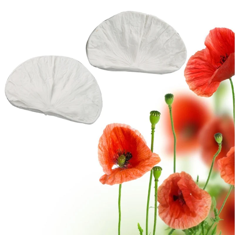 Большие лепестки опия виниры силиконовые формы помадка сахарный - Цена: 288,23 руб.