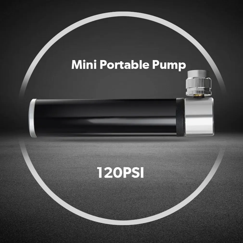 Велосипедный насос 120 фунтов на квадратный дюйм портативный легкий воздушный под