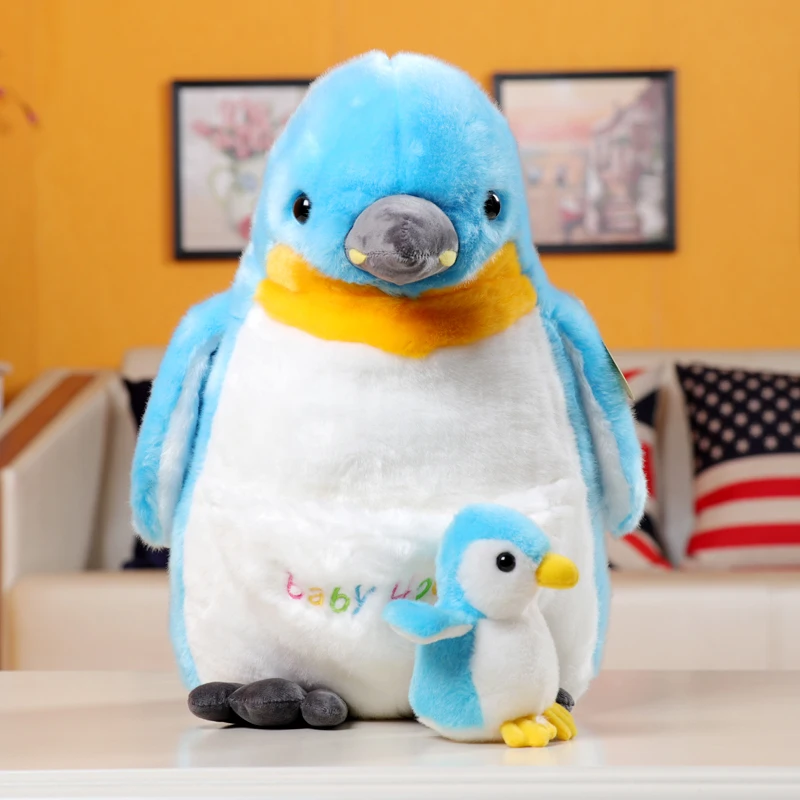 

Candice guo plush toy stuffed doll cartoon animal antarctic south pole cute penguin marine mom and baby house birthday gift 1set