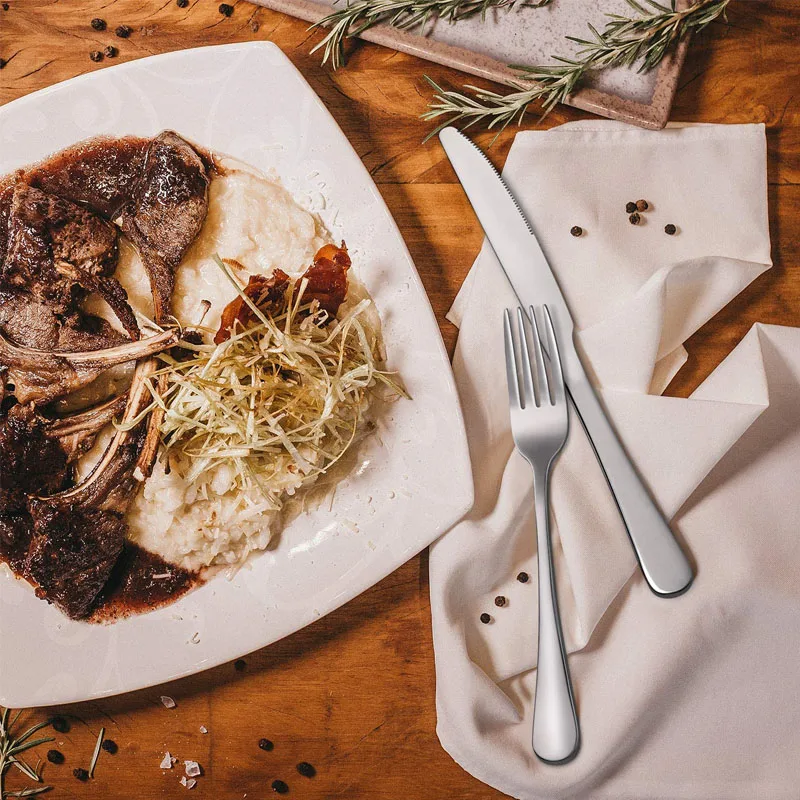 Столовые приборы из нержавеющей стали столовая посуда вилка для стейк