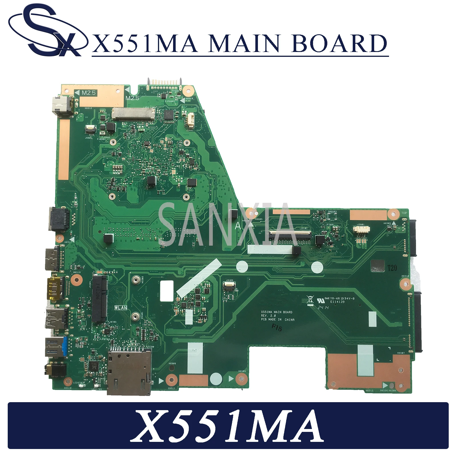 Материнская плата KEFU X551MA для ноутбука ASUS F551MA D550M оригинальная материнская N2930