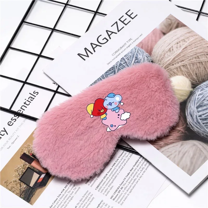 

JCBTSh bulletproof youth group Cartoon eye mask BT21 travel nap blackout breathable eye mask cute and creative