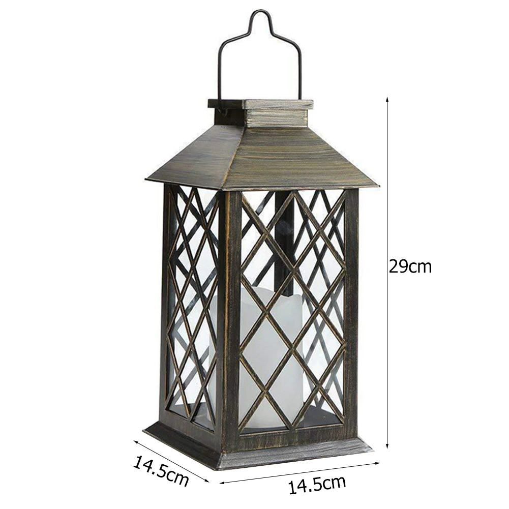 

Solar Powered Lamp Retro Lantern Candle Twinkle Light Waterproof Outdoor Garden Hanging Decoration Lantern