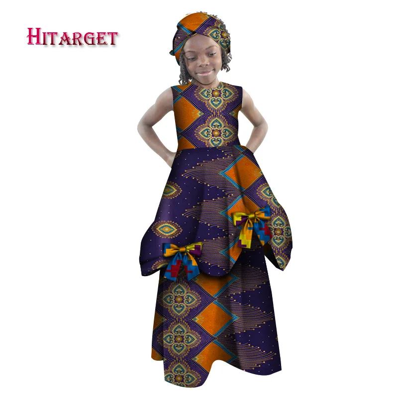 Африканское летнее платье для девочек традиционные хлопковые платья Дашики без