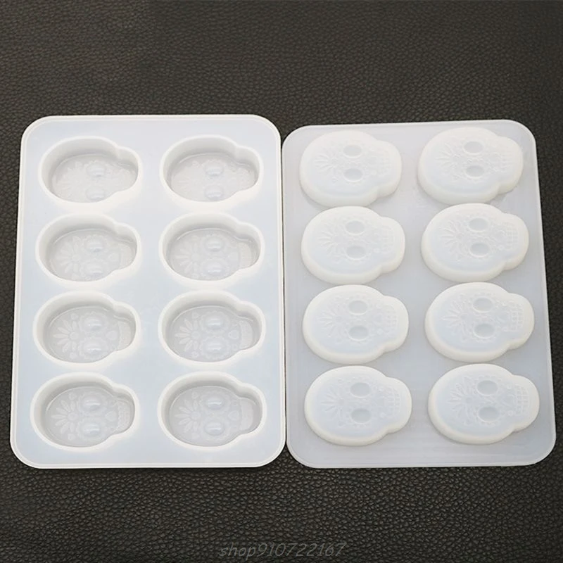 

Crafts Crystal Epoxy Mould Skull Shape DIY High Mirror Handmade Pendant Silicone Moulds Resin Mold N10 20 Dropshipping