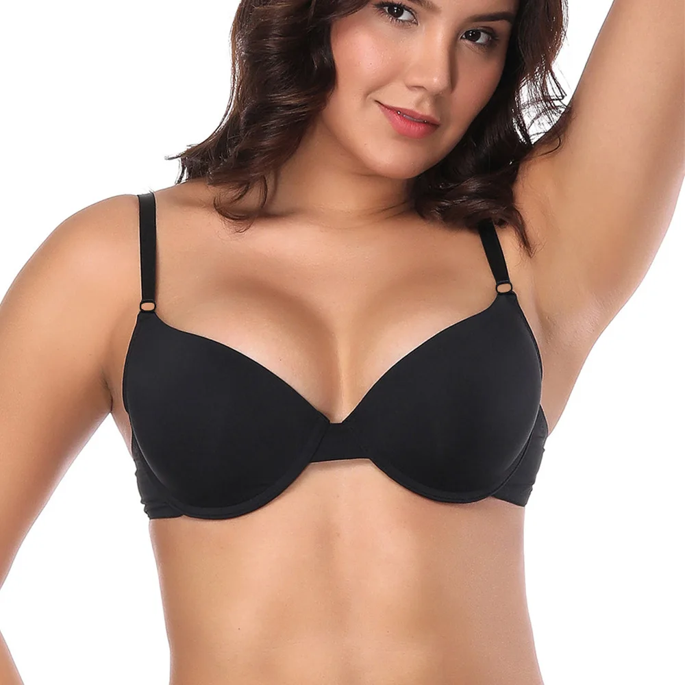 Сексуальное белье с эффектом Push Up бюстгалтера размера плюс C D E чашка Для женщин