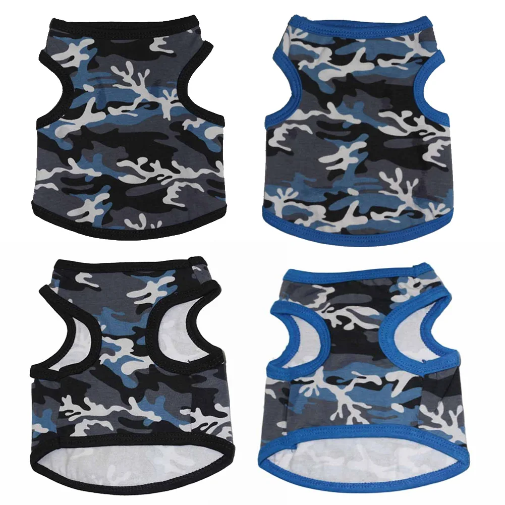 

Pet Dog Clothes Comfortable and Breathable Summer Stretch Vest Camouflage Clothes Cool Shirt T-shirt Puppy Dog Clothes