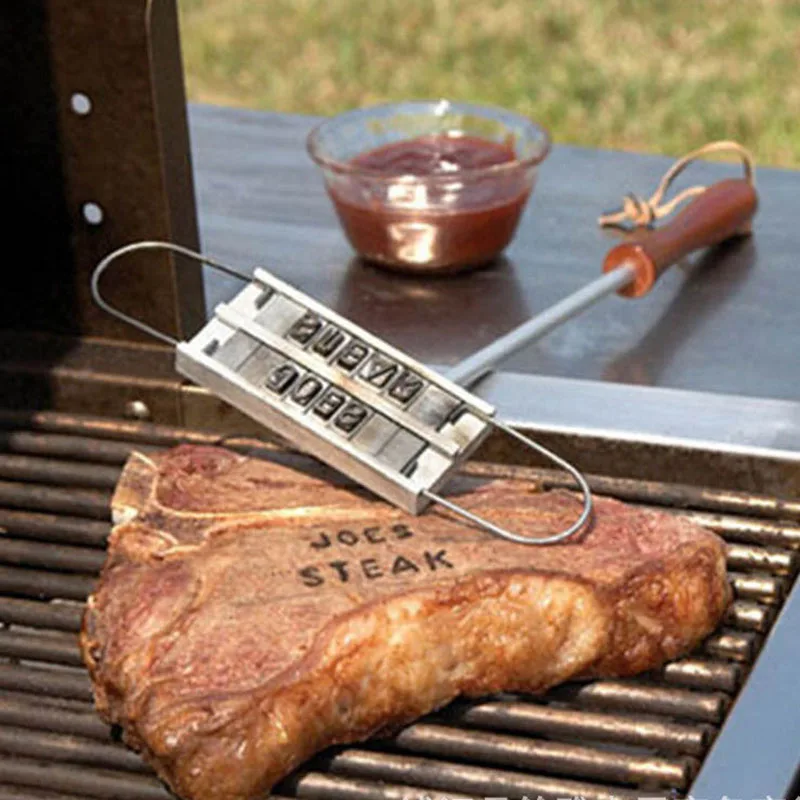 

1 Набор 55 букв, штанги для барбекю с буквенным принтом, инструмент для барбекю, стейка, брендинг, железные щипцы, вилки для мяса, гриля, принад...